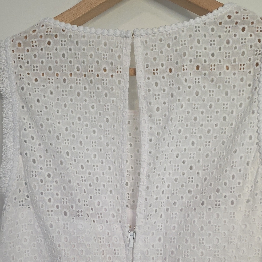 Lilly Pulitzer Women's White Lace and Pink Striped Dress - Picture 7 of 9